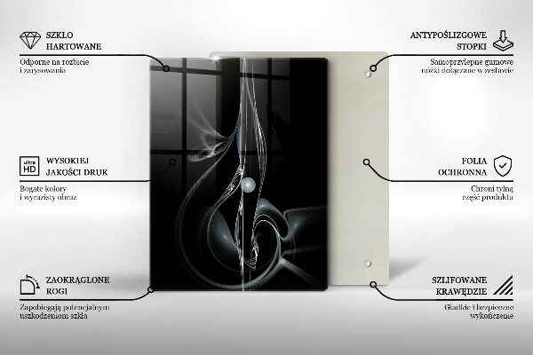 Tabla de cortar de vidrio Ramo de rosas delicadas