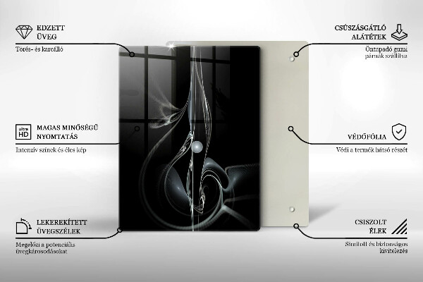 Tabla de cortar de vidrio Ramo de rosas delicadas