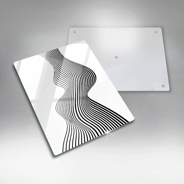 Tabla de cortar de vidrio Abstracción lineal