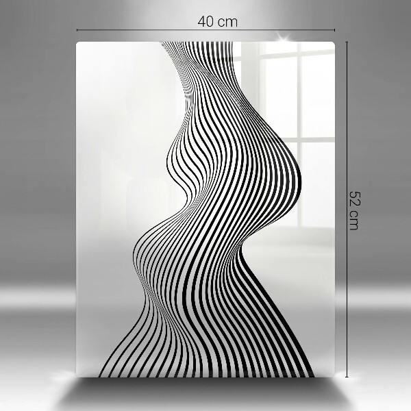 Tabla de cortar de vidrio Abstracción lineal