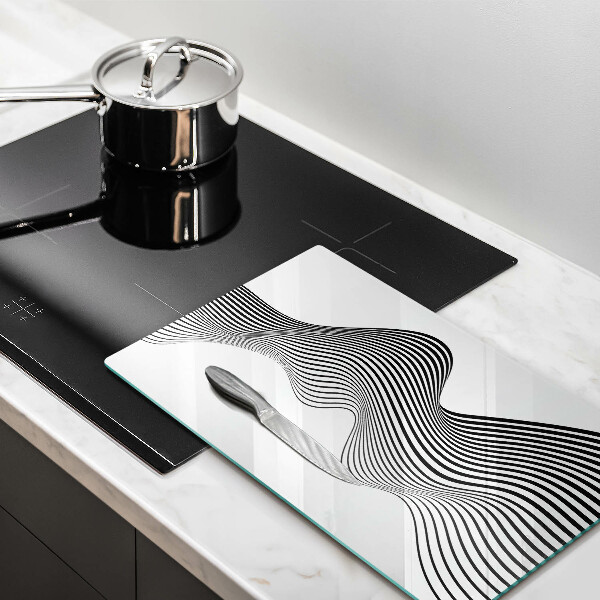 Tabla de cortar de vidrio Abstracción lineal