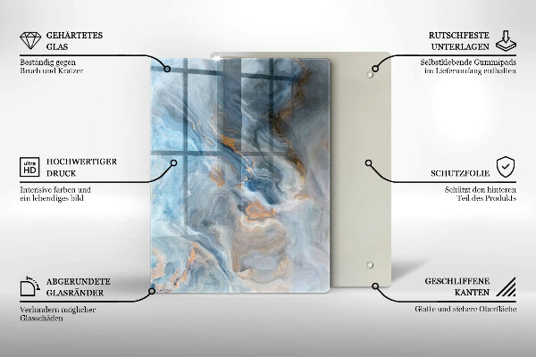 Tabla de cortar de vidrio Abstracción lineal