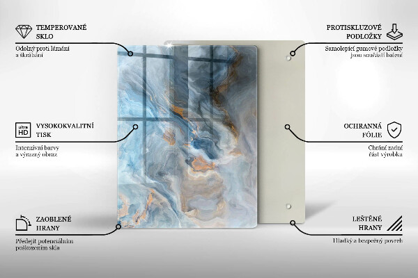 Tabla de cortar de vidrio Abstracción lineal