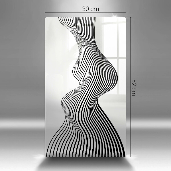 Tabla de cortar de vidrio Abstracción lineal