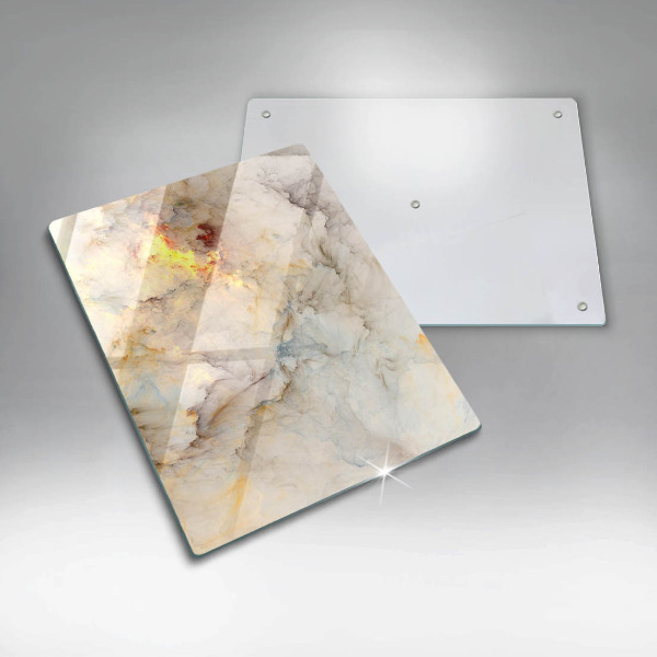 Tabla de cortar de vidrio Textura de mármol con oro