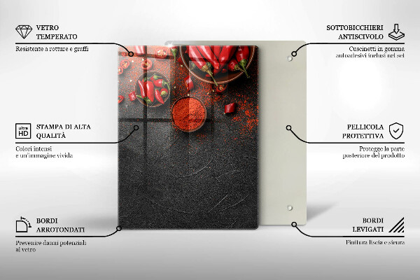 Tabla de cortar de vidrio Textura de mármol con oro