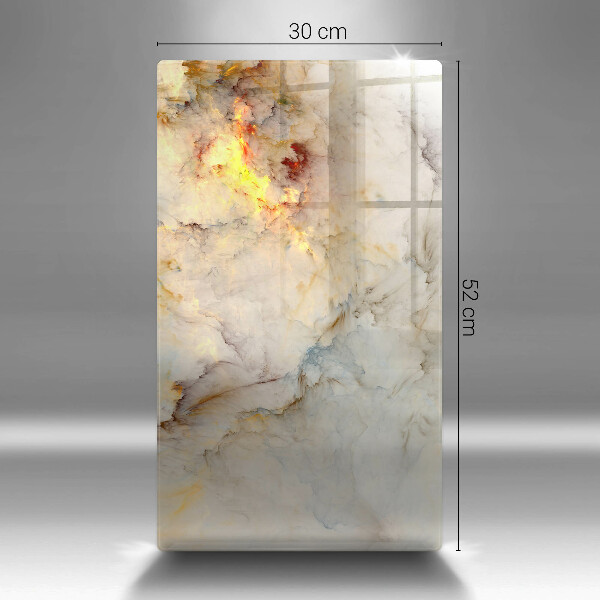 Tabla de cortar de vidrio Textura de mármol con oro