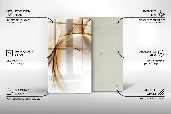 Tabla de cortar de vidrio Formas abstractas