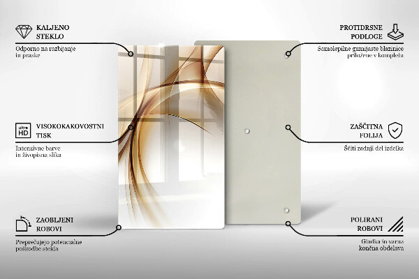 Tabla de cortar de vidrio Formas abstractas