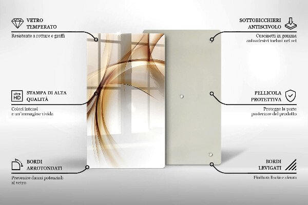 Tabla de cortar de vidrio Formas abstractas