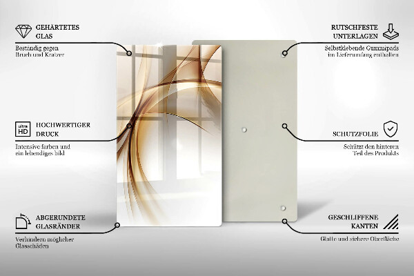 Tabla de cortar de vidrio Formas abstractas