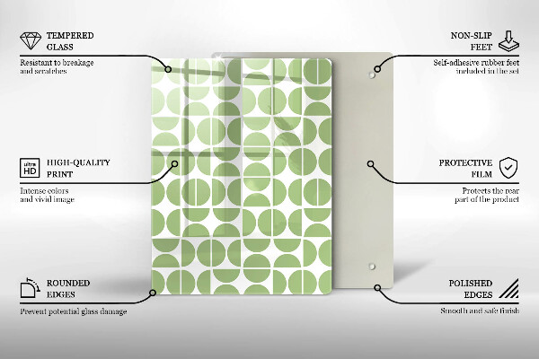 Tabla de cortar de vidrio Formas abstractas