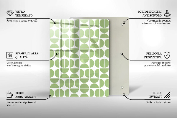 Tabla de cortar de vidrio Formas abstractas