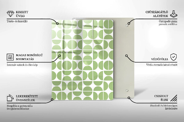 Tabla de cortar de vidrio Formas abstractas