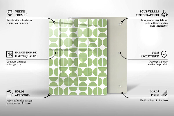 Tabla de cortar de vidrio Formas abstractas