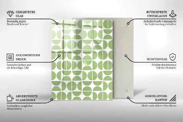 Tabla de cortar de vidrio Formas abstractas