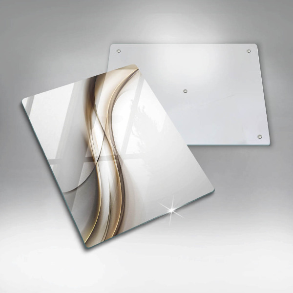 Tabla de cortar de vidrio Abstracción de líneas suaves