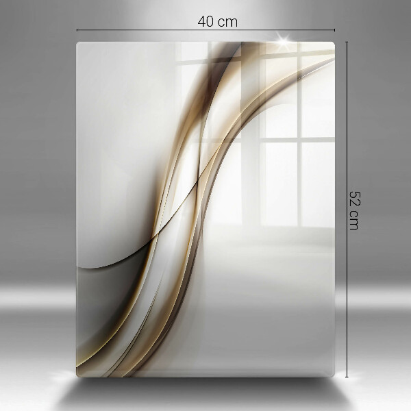 Tabla de cortar de vidrio Abstracción de líneas suaves