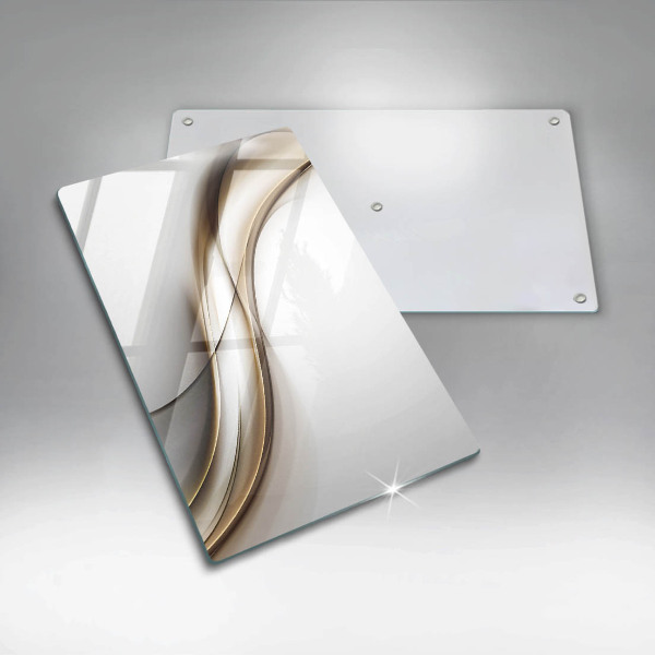 Tabla de cortar de vidrio Abstracción de líneas suaves