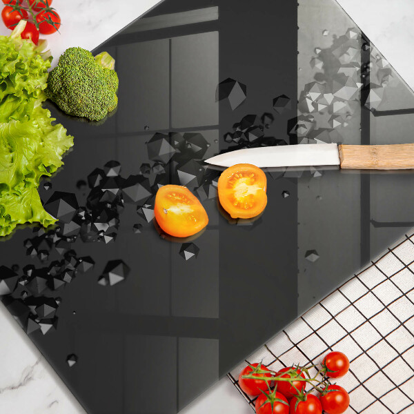 Tabla de cortar de vidrio Abstracción de formas 3d