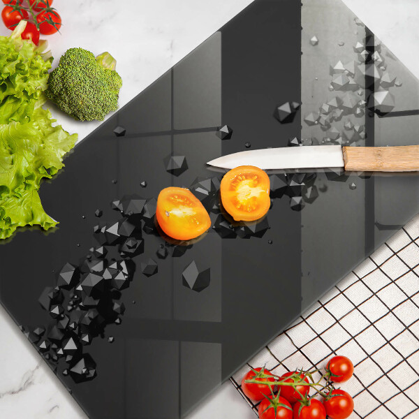 Tabla de cortar de vidrio Abstracción de formas 3d