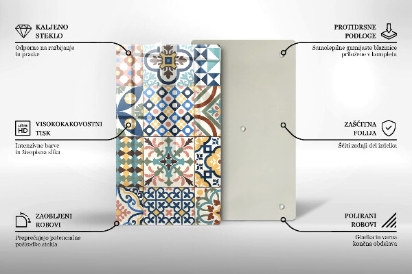 Tabla de cortar de vidrio Azulejos decorativos