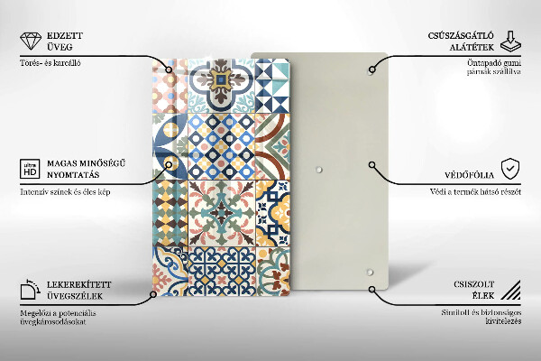 Tabla de cortar de vidrio Azulejos decorativos