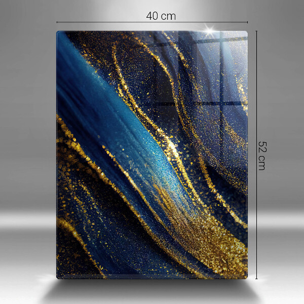 Tabla de cortar de vidrio Abstracción azul marino