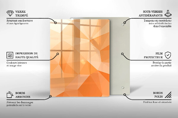 Tabla de cortar de vidrio Abstracción azul marino