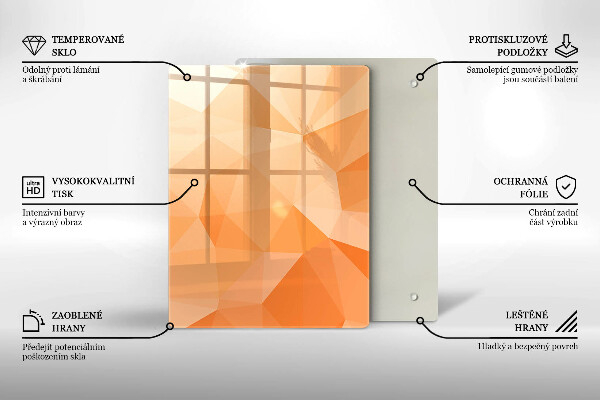 Tabla de cortar de vidrio Abstracción azul marino