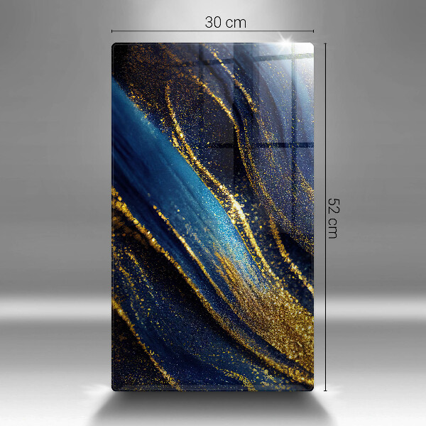 Tabla de cortar de vidrio Abstracción azul marino