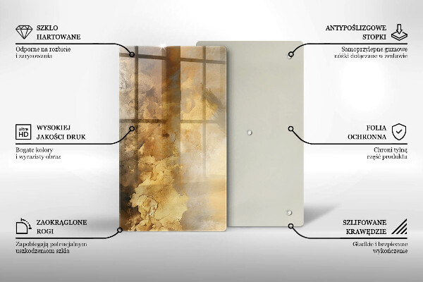 Tabla de cortar de vidrio Textura rica
