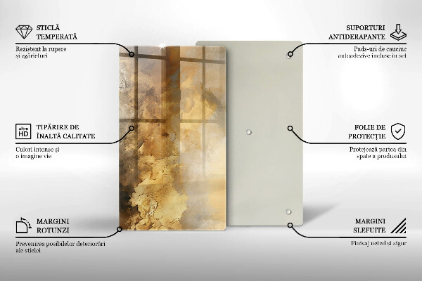 Tabla de cortar de vidrio Textura rica