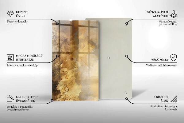 Tabla de cortar de vidrio Textura rica