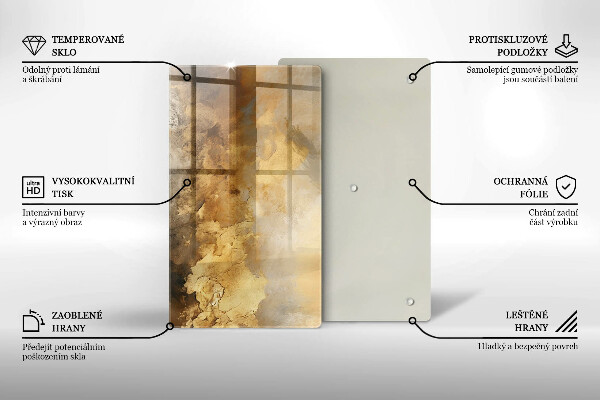 Tabla de cortar de vidrio Textura rica