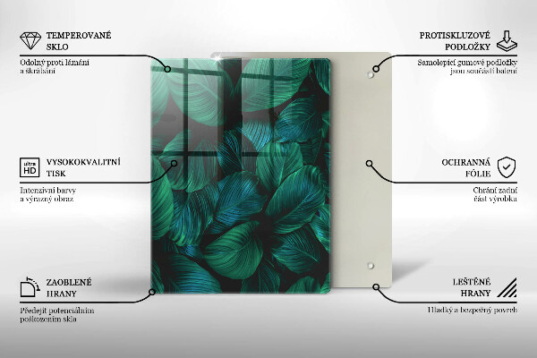 Tabla de cortar de vidrio Textura con oro