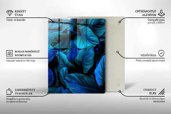 Tabla de cortar de vidrio Estructura de madera brillante