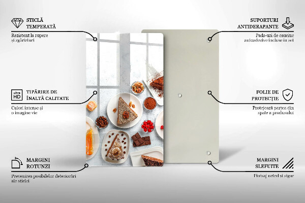 Tabla de cortar de vidrio La dulzura del pastel