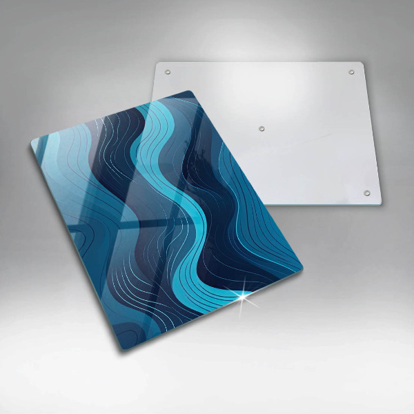 Tabla de cortar de vidrio Ondas abstractas