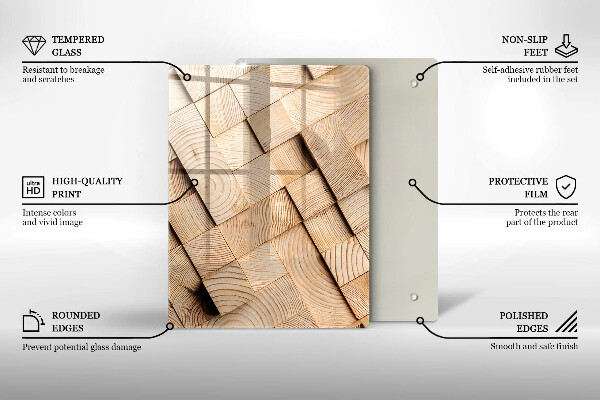Tabla de cortar de vidrio Ondas abstractas