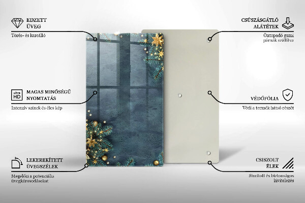 Tabla de cortar de vidrio Decoraciones de navidad
