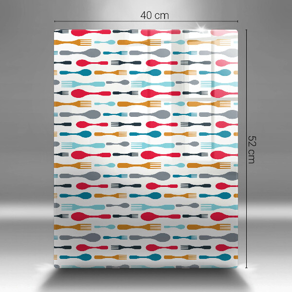 Tabla de cortar de vidrio Ilustración de cuchara