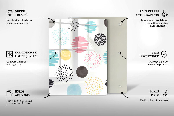 Tabla de cortar de vidrio Ilustración de cuchara