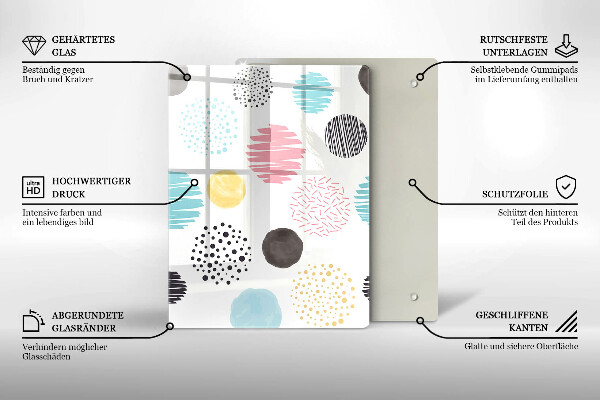 Tabla de cortar de vidrio Ilustración de cuchara
