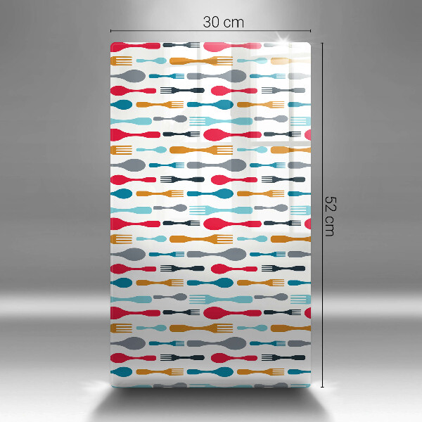Tabla de cortar de vidrio Ilustración de cuchara