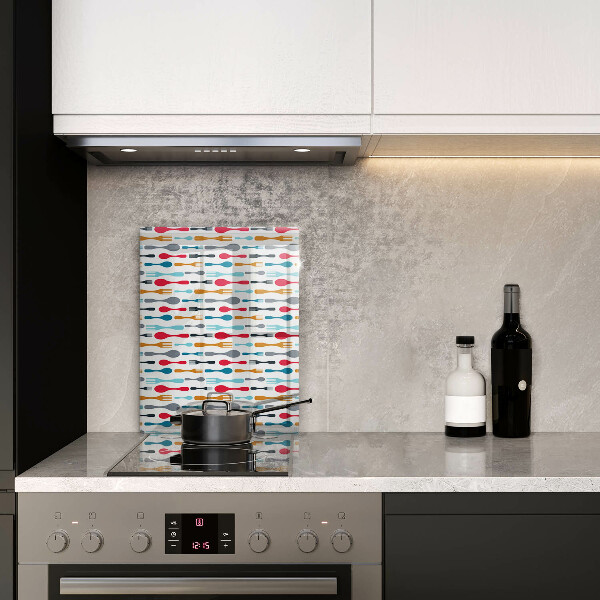 Tabla de cortar de vidrio Ilustración de cuchara