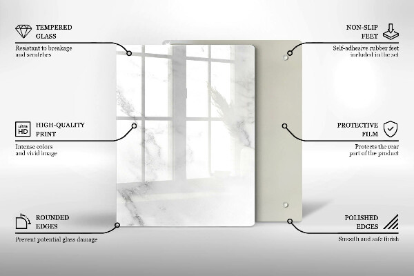 Tabla de cortar de vidrio Granos de café