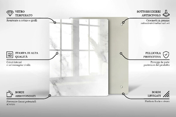 Tabla de cortar de vidrio Granos de café