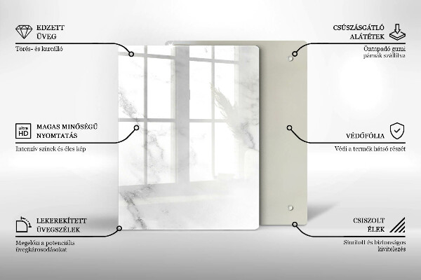 Tabla de cortar de vidrio Granos de café