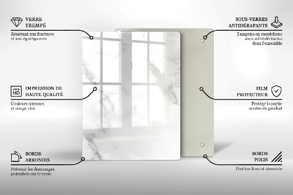 Tabla de cortar de vidrio Granos de café